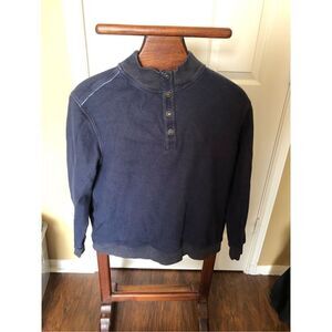 Tommy Bahama mens mock pullover blue color